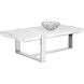 Tribecca 50 X 26 inch White / Polished Coffee Table